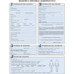 Medical Arts Press Medical Forms<® Chiropractic Registration and History Form without Updates; Sky Blue, Spanish
