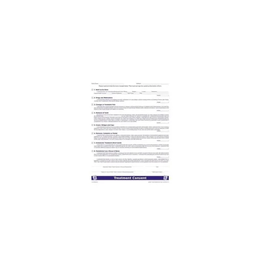 Medical Arts Press Medical Forms<® Dental Treatment Consent Form; 1-Sided