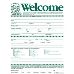 Medical Arts Press Medical Forms<® Welcome Registration Form, Pets at Left