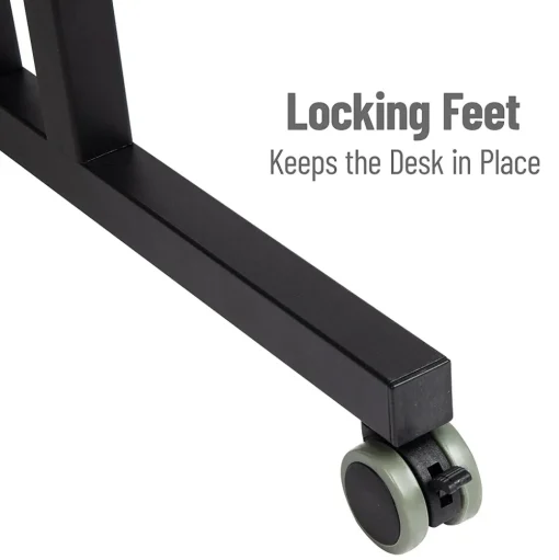 Mind Reader Standing Desks<27.5"- 39" Mobile Adjustable Sit/Stand Desk, Black (SDROLLXL-BLK)