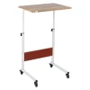Mind Reader Standing Desks<21.75" Adjustable Standing Desk Laptop Stand, Brown/White (OBRJUST-BRN)