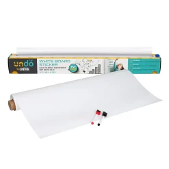 Mind Reader Dry Erase<Adhesive Dry-Erase Whiteboard Roll with Dry Erase Markers, 24" x 10' (DWBER-WHT)