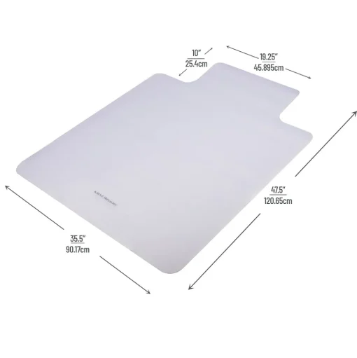 Mind Reader Chair Mats<Carpet Chair Mat with Lip, 36" x 48'', Low-Pile, Clear (OFFCMAT-CLR)