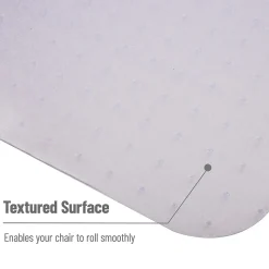 Mind Reader Chair Mats<Carpet Chair Mat with Lip, 36" x 48'', Low-Pile, Clear (OFFCMAT-CLR)
