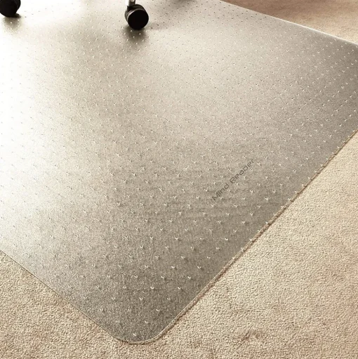 Mind Reader Chair Mats<Carpet Chair Mat with Lip, 36" x 48'', Low-Pile, Clear (OFFCMAT-CLR)