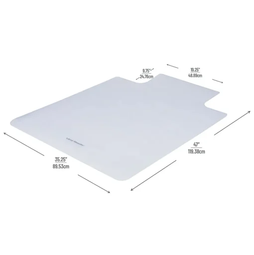 Mind Reader Chair Mats<Hard Floor Chair Mat with Lip, 35" x 47'', Clear (FLCMAT-CLR)