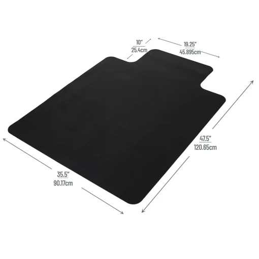 Mind Reader Chair Mats<Hard Floor Chair Mat with Lip, 36" x 48'', Black (OFFCMAT-BLK)