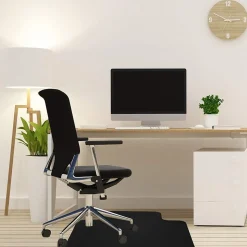 Mind Reader Chair Mats<Hard Floor Chair Mat with Lip, 36" x 48'', Black (OFFCMAT-BLK)