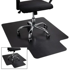 Mind Reader Chair Mats<Hard Floor Chair Mat with Lip, 36" x 48'',Set of 2, Black (2OFFCMAT-BLK)