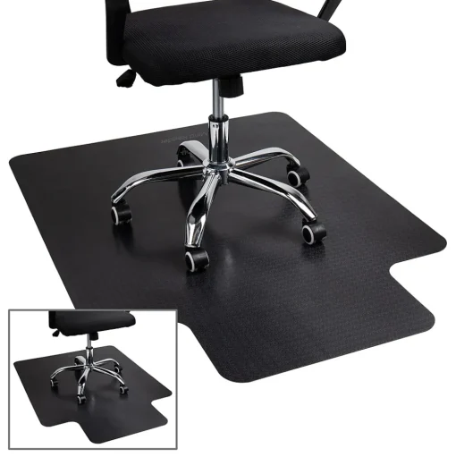 Mind Reader Chair Mats<Hard Floor Chair Mat with Lip, 36" x 48'',Set of 2, Black (2OFFCMAT-BLK)