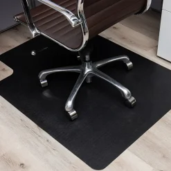 Mind Reader Chair Mats<Hard Floor Chair Mat with Lip, 36" x 48'',Set of 2, Black (2OFFCMAT-BLK)