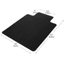 Mind Reader Chair Mats<Hard Floor Chair Mat with Lip, 36" x 48'',Set of 2, Black (2OFFCMAT-BLK)