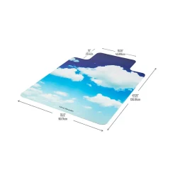 Mind Reader Chair Mats<Hard Floor Chair Mat with Lip, 47" x 35", Blue, Polycarbonate (SKYMAT-ASST)