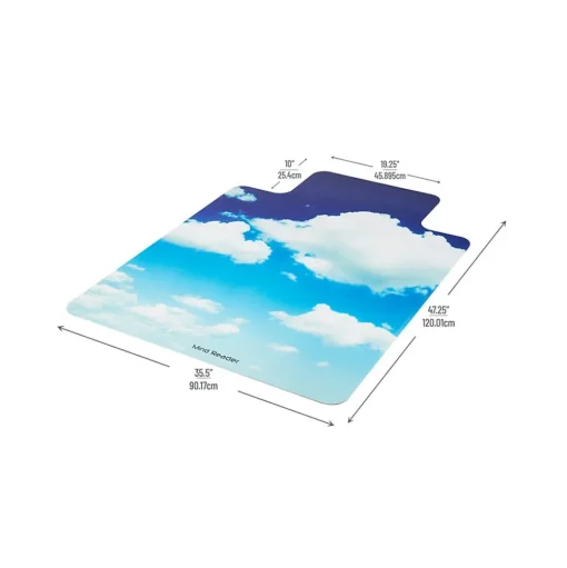 Mind Reader Chair Mats<Hard Floor Chair Mat with Lip, 47" x 35", Blue, Polycarbonate (SKYMAT-ASST)