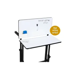 Mind Reader Standing Desks<21"W Adjustable Standing Whiteboard Desk, Black (SDWBOARD-BLK)