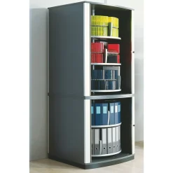 Moll Storage Cabinets<® 85" Five Tier Lockfile Carousel Cabinet, Graphite