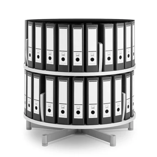 Moll File Cabinets<Deluxe 2-Tier Binder & File Carousel Shelving, White (CL2-80)