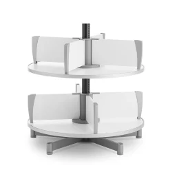 Moll File Cabinets<Deluxe 2-Tier Binder & File Carousel Shelving, White (CL2-80)