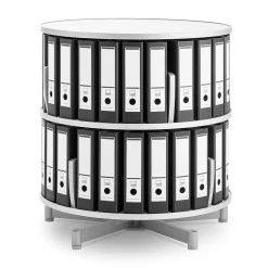 Moll File Cabinets<Deluxe 2-Tier Binder & File Carousel Shelving, White (CL2-80)