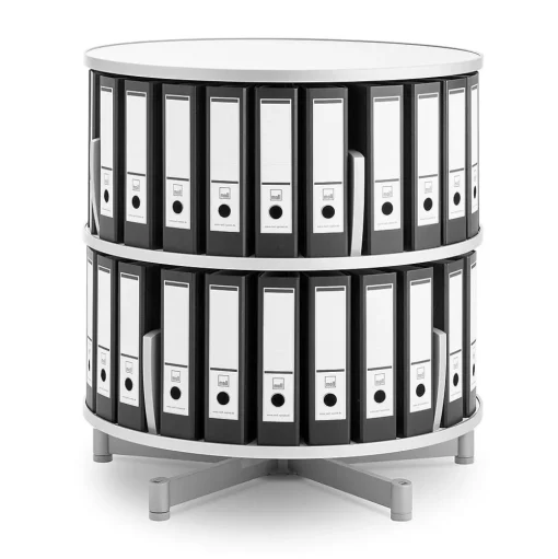 Moll File Cabinets<Deluxe 2-Tier Binder & File Carousel Shelving, White (CL2-80)