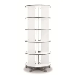 Moll File Cabinets<® Rotary Five Tier Spin & File Binder Storage Carousel, White