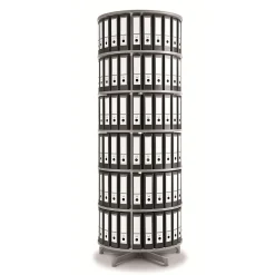 Moll File Cabinets<Rotary 6-Tier Spin & File Binder Storage Carousel, White (TURN6)