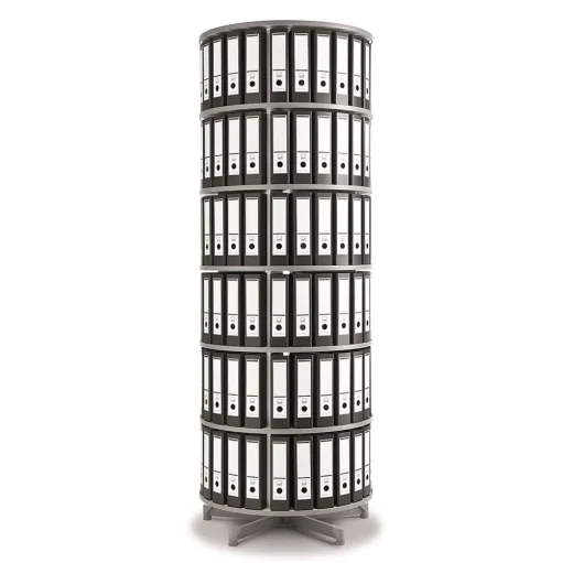 Moll File Cabinets<Rotary 6-Tier Spin & File Binder Storage Carousel, White (TURN6)