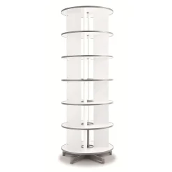 Moll File Cabinets<Rotary 6-Tier Spin & File Binder Storage Carousel, White (TURN6)