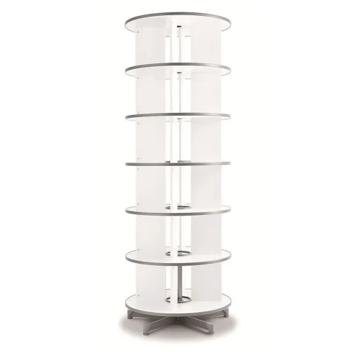 Moll File Cabinets<Rotary 6-Tier Spin & File Binder Storage Carousel, White (TURN6)