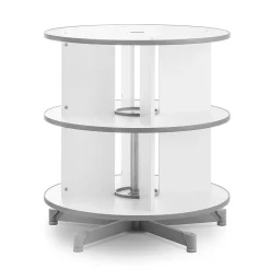 Moll File Cabinets<® Rotary Two Tier Spin & File Binder Storage Carousel, White