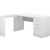 Monarch Specialties Inc. L-Desks<60" L-Shaped Desk, White (I 7136)