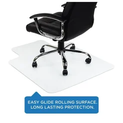 Mount-It! Chair Mats<Carpet Chair Mat with Lip, 35.5" x 47", Clear Vinyl (MI-7817)