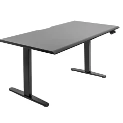 Mount-It! Standing Desks<Dual Motor 60"W Electric Adjustable Standing Desk, Black (MI-18121)