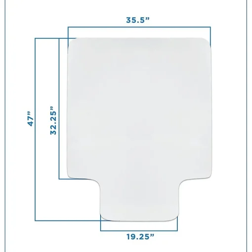Mount-It! Chair Mats<Hard Floor Chair Mat with Lip, 35.5" x 47", Clear Vinyl (MI-7818)