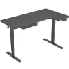 Mount-It! Standing Desks<MI-15002 57"W L-Shaped Adjustable Particle Board Standing Desk, Black (MI-15002)