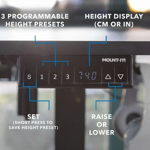 Mount-It! Standing Desks<MI-15002 57"W L-Shaped Adjustable Particle Board Standing Desk, Black (MI-15002)