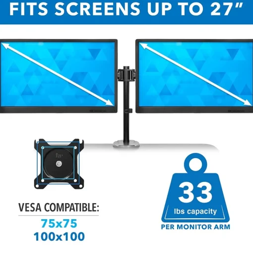 Mount-It! Standing Desks<36"W Manual Rectangular Adjustable Aluminum Standing Desk Converter, Black (MI-7934)