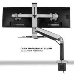 Mount-It! Standing Desks<Sit Stand Desk Mount Workstation, Dual Monitor Standing Desk Converter, Full Motion Arm, Height Adjustable (MI-7904)