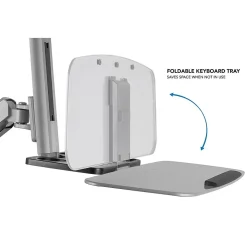 Mount-It! Standing Desks<Sit Stand Desk Mount Workstation, Dual Monitor Standing Desk Converter, Full Motion Arm, Height Adjustable (MI-7904)