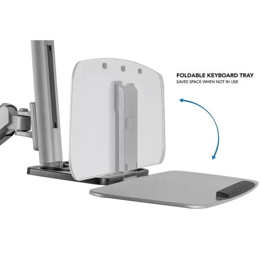 Mount-It! Standing Desks<Sit Stand Desk Mount Workstation, Dual Monitor Standing Desk Converter, Full Motion Arm, Height Adjustable (MI-7904)