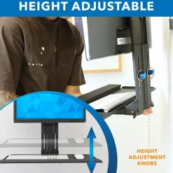 Mount-It! Standing Desks<25"W Adjustable Standing Keyboard Tray (MI-7915)