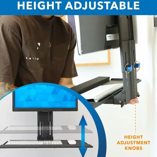 Mount-It! Standing Desks<25"W Adjustable Standing Keyboard Tray (MI-7915)