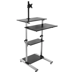 Mount-It! Standing Desks<28"W Adjustable Steel Standing Desk with Monitor Mount, Grey (MI-7942)