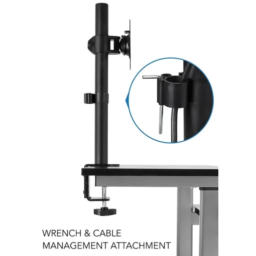 Mount-It! Standing Desks<28"W Adjustable Steel Standing Desk with Monitor Mount, Grey (MI-7942)