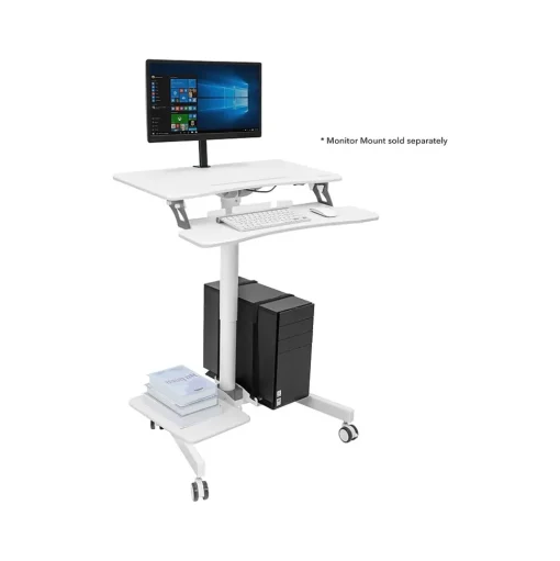 Mount-It! Standing Desks<28"W Adjustable Steel Standing Desk, White (MI-7979W)