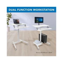 Mount-It! Standing Desks<28"W Adjustable Steel Standing Desk, White (MI-7979W)
