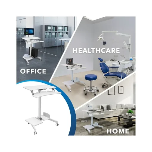 Mount-It! Standing Desks<28"W Adjustable Steel Standing Desk, White (MI-7979W)