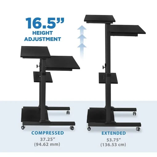 Mount-It! Standing Desks<28"W Adjustable Steel Standing Desk, Black (MI-7940)