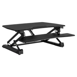 Mount-It! Standing Desks<36"W Electric Adjustable Standing Desk Converter with USB Charging Port, Black (MI-7927E)
