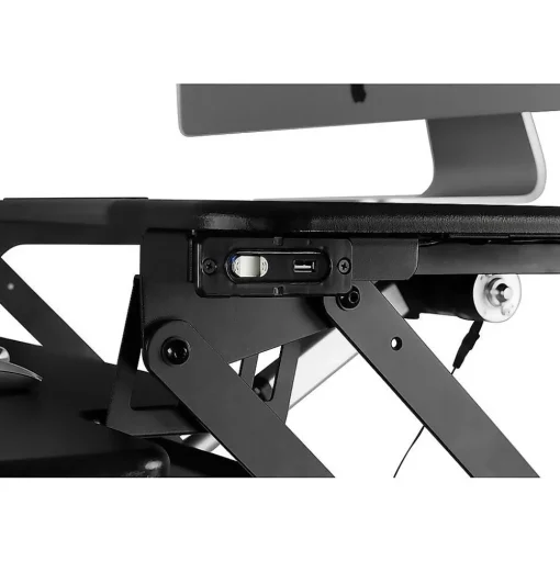 Mount-It! Standing Desks<36"W Electric Adjustable Standing Desk Converter with USB Charging Port, Black (MI-7927E)